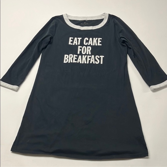 Kate Spade Black "Eat Cake for Breakfast" Sleepshirt - Picture 2 of 9